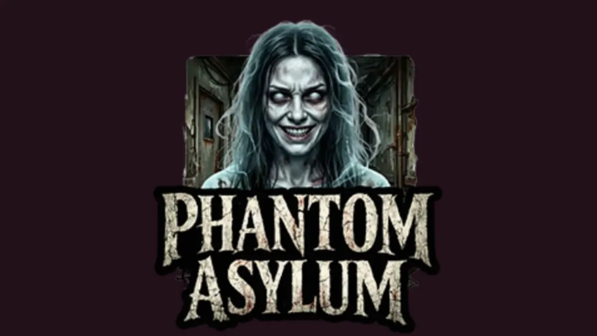 Tampilan visual slot Phantom Asylum dengan tema rumah sakit jiwa yang menyeramkan