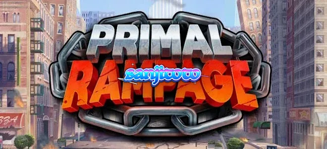 Visual bertema hutan rimba dengan elemen slot Primal Rampage